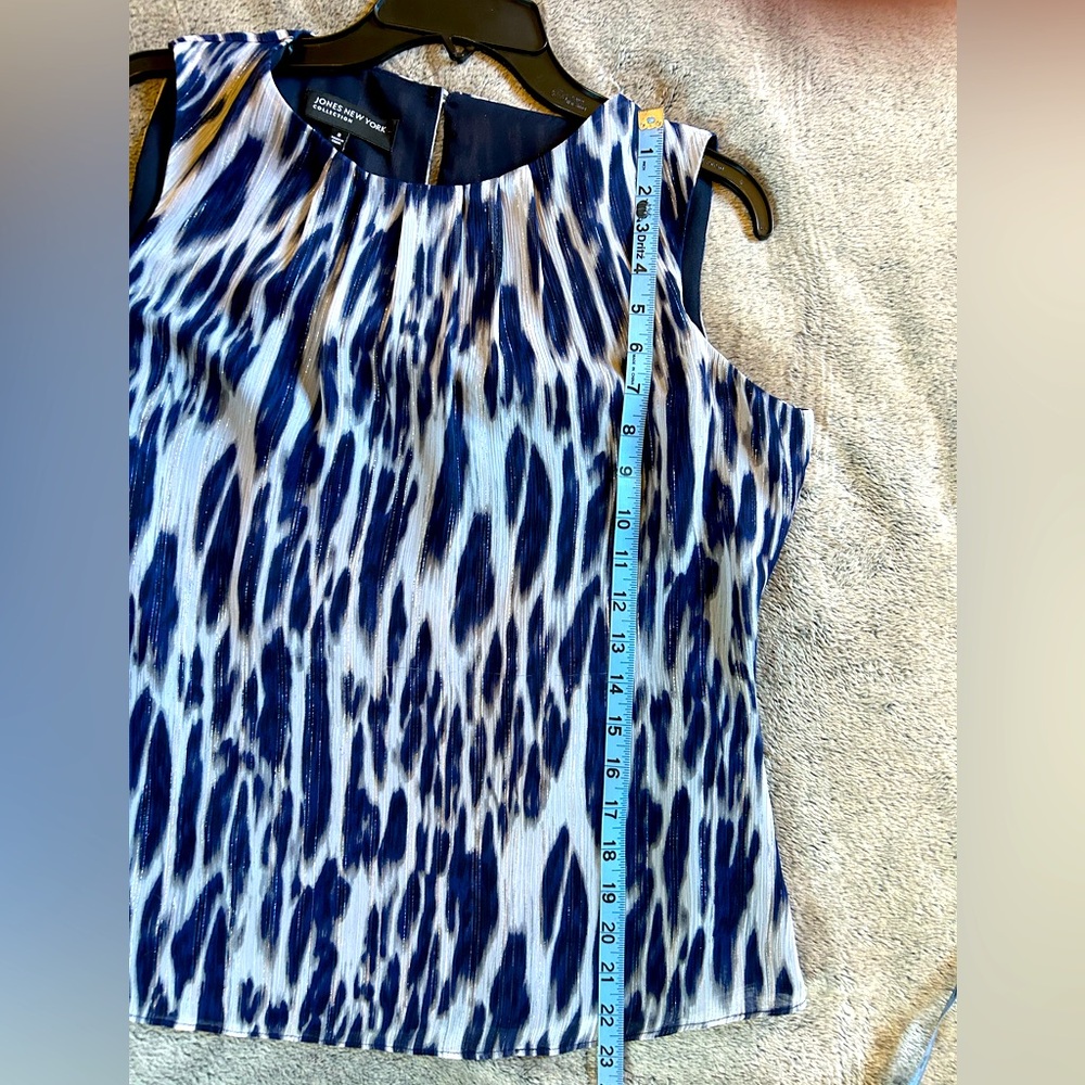 Jones New York Fully Lined Sleeveless Blouse size 8 - Picture 7 of 9